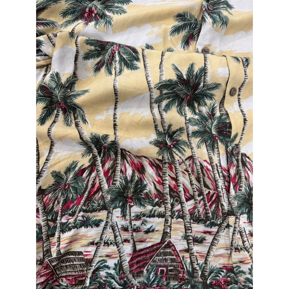 VTG Campia Moda Palm Tree Hawaiian Shirt Tropical Print Button Up Men's‎ L